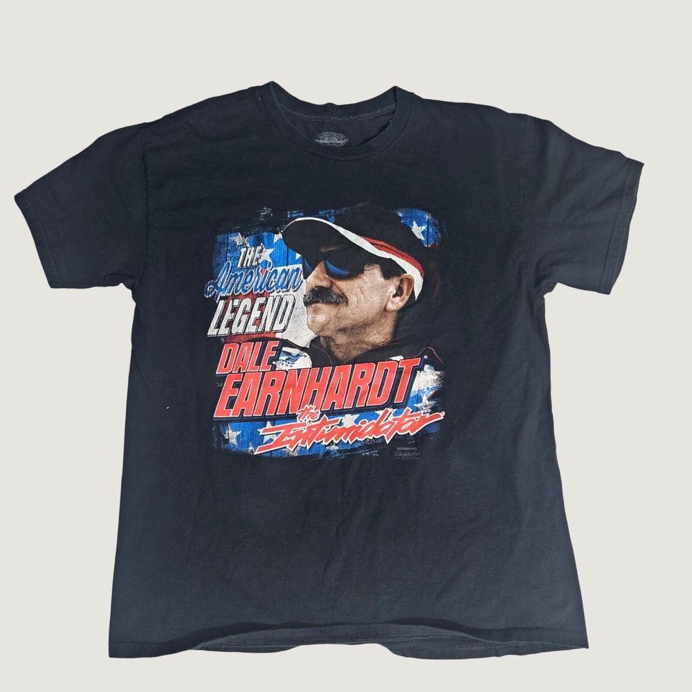NASCAR Classics Dale Earnhardt The Intimidator T-Shirt Mens Large Black Graphic